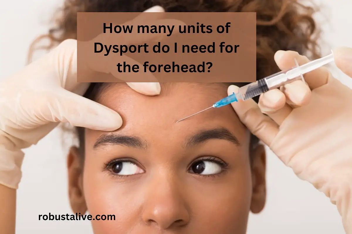 How many units of Dysport do I need for the forehead