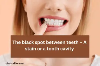 The black spot between teeth