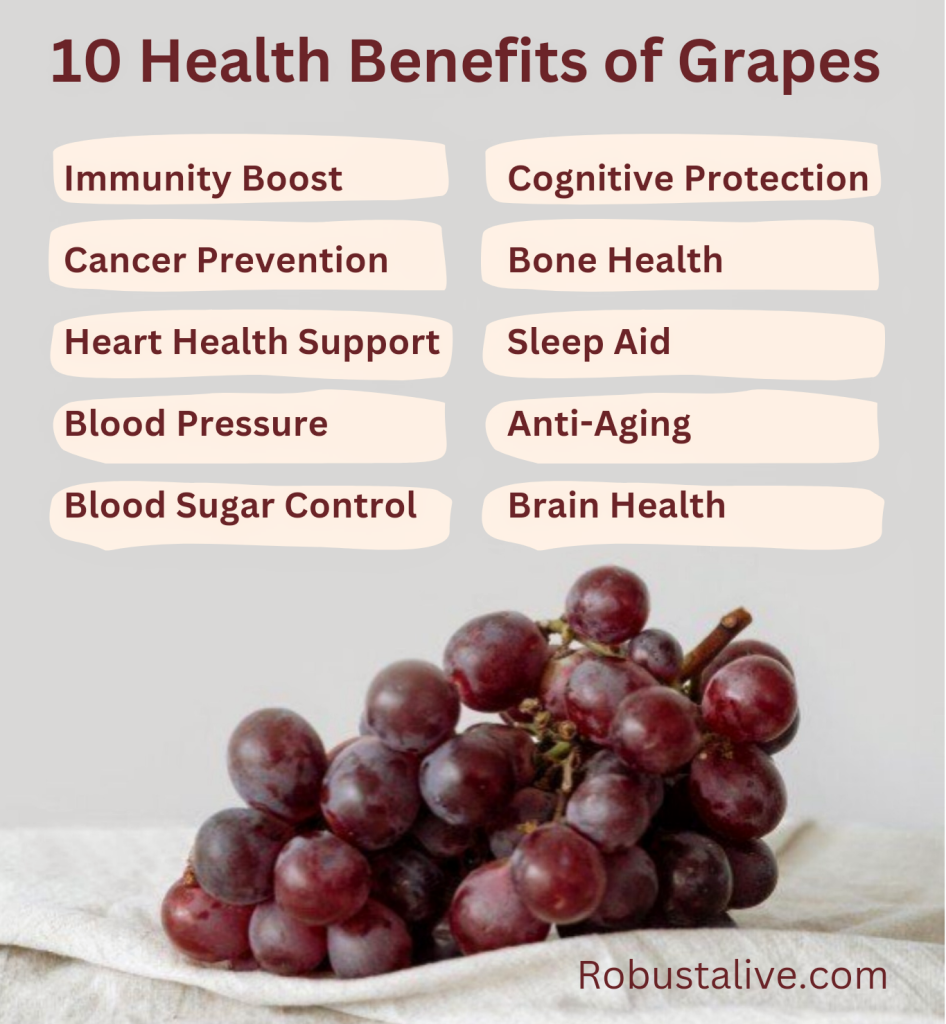 10 benefits of eating grapes