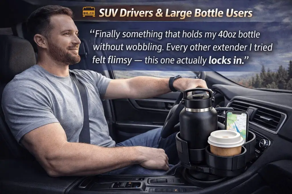 SUV driver with CupStation 