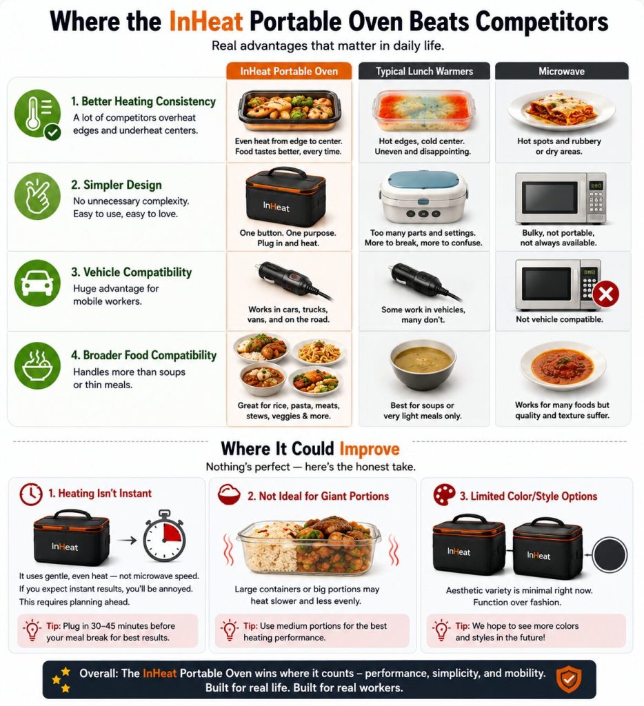Where the InHeat Portable Oven Beats Competitors